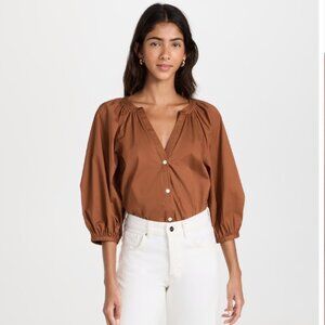 Staud Dill Top - Brown / size L